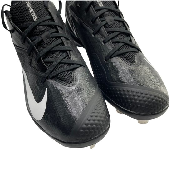 Nike Metal Baseball Cleats Mens 11 Black White Volt Lunar Vapor Ultrafly 852698 - Picture 4 of 9